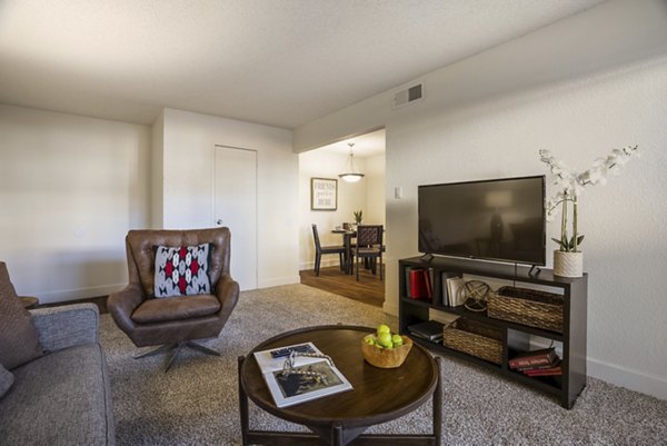 living room at The Reserve Apartments