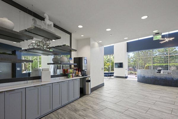 Elegant clubhouse with contemporary design at Skyhouse Uptown North Apartments