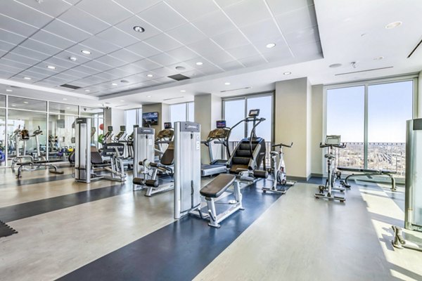 fitness center at Skyhouse Uptown South Apartments