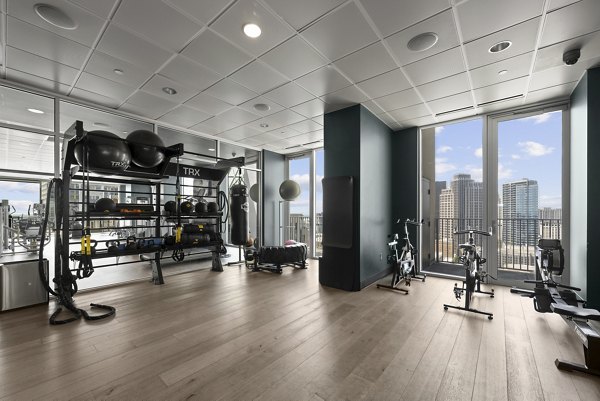 fitness center at The Ascher North Apartments 
