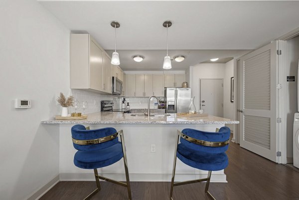 kitchen at Skyhouse Uptown North Apartments