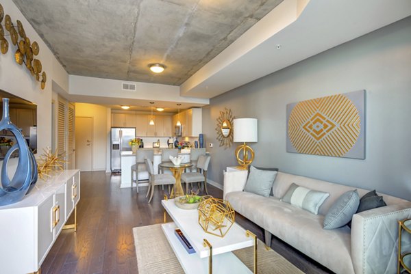 living room at Skyhouse Uptown South Apartments