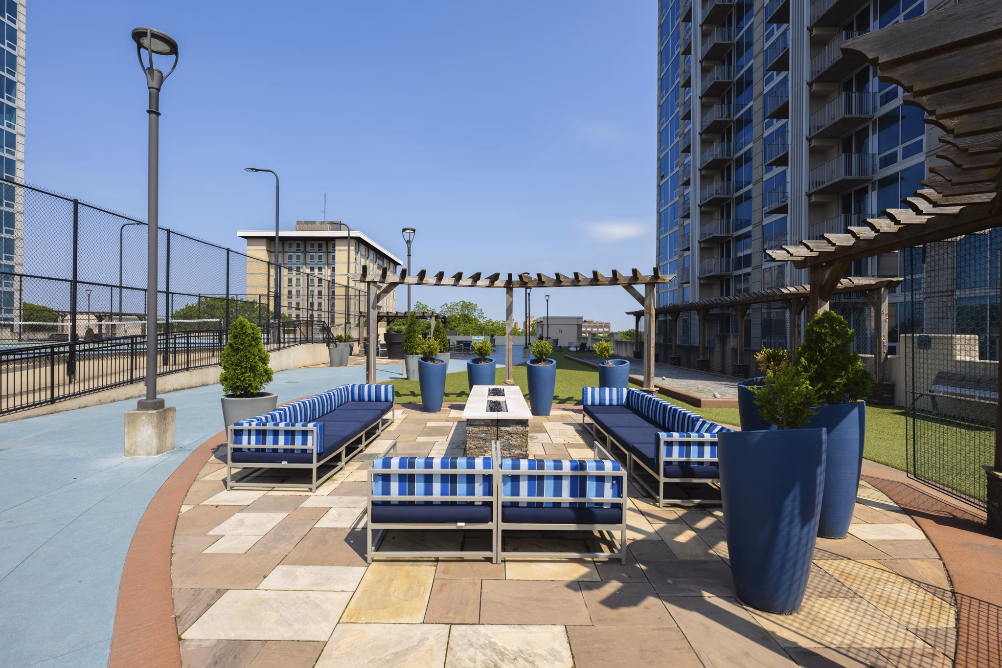 grill area at The Ascher North Apartments 