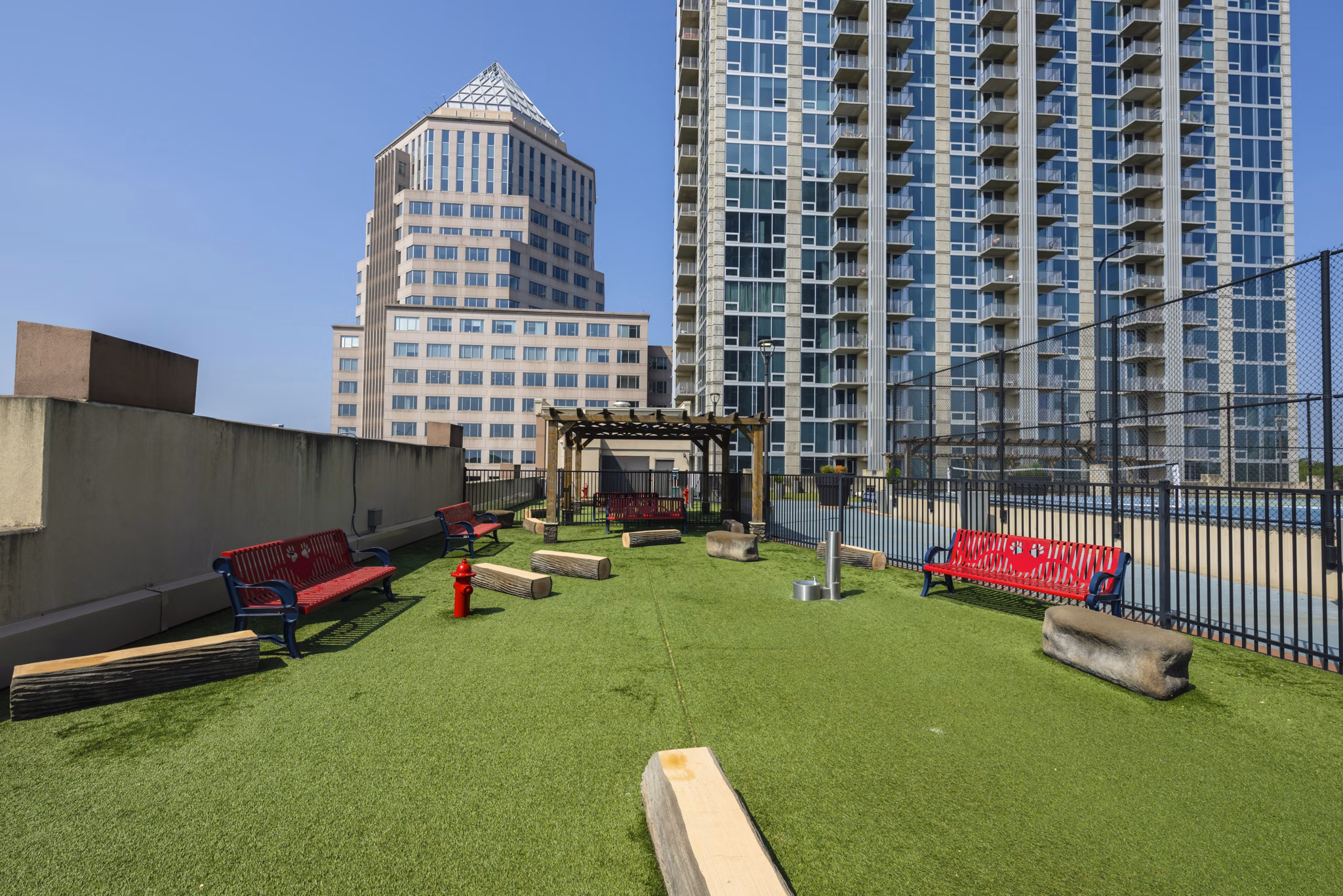 dog park at The Ascher North Apartments 