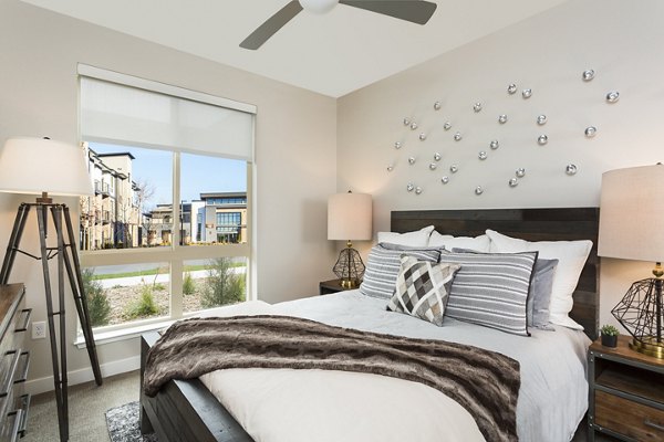 bedroom at Solana Olde Town Station Apartments