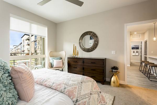 bedroom at Solana Olde Town Station Apartments