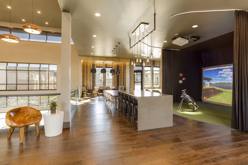 Solana Olde Town Station: Elegant clubhouse with modern design and amenities in luxury apartments community
