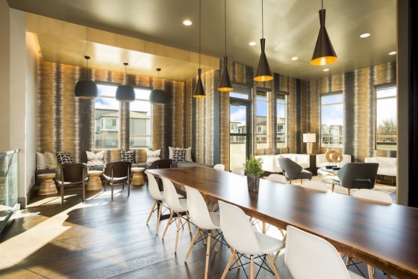 Clubhouse interior with modern design at Solana Olde Town Station Apartments