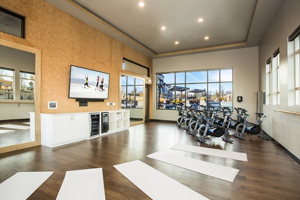 fitness center at Solana Olde Town Station Apartments