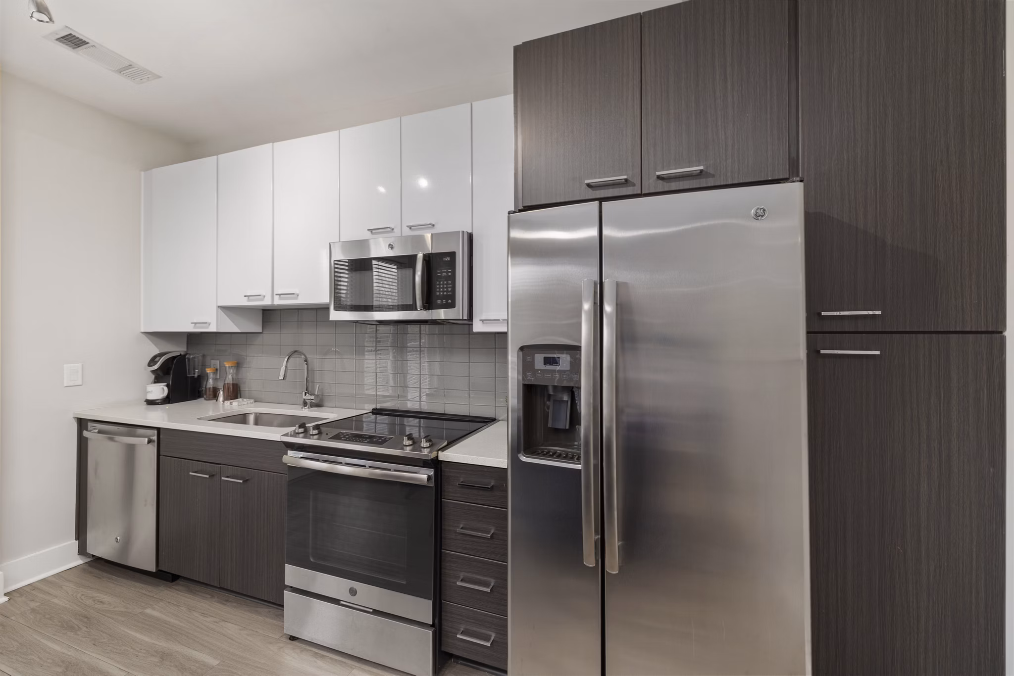 kitchen at Cadence Music Factory Apartments