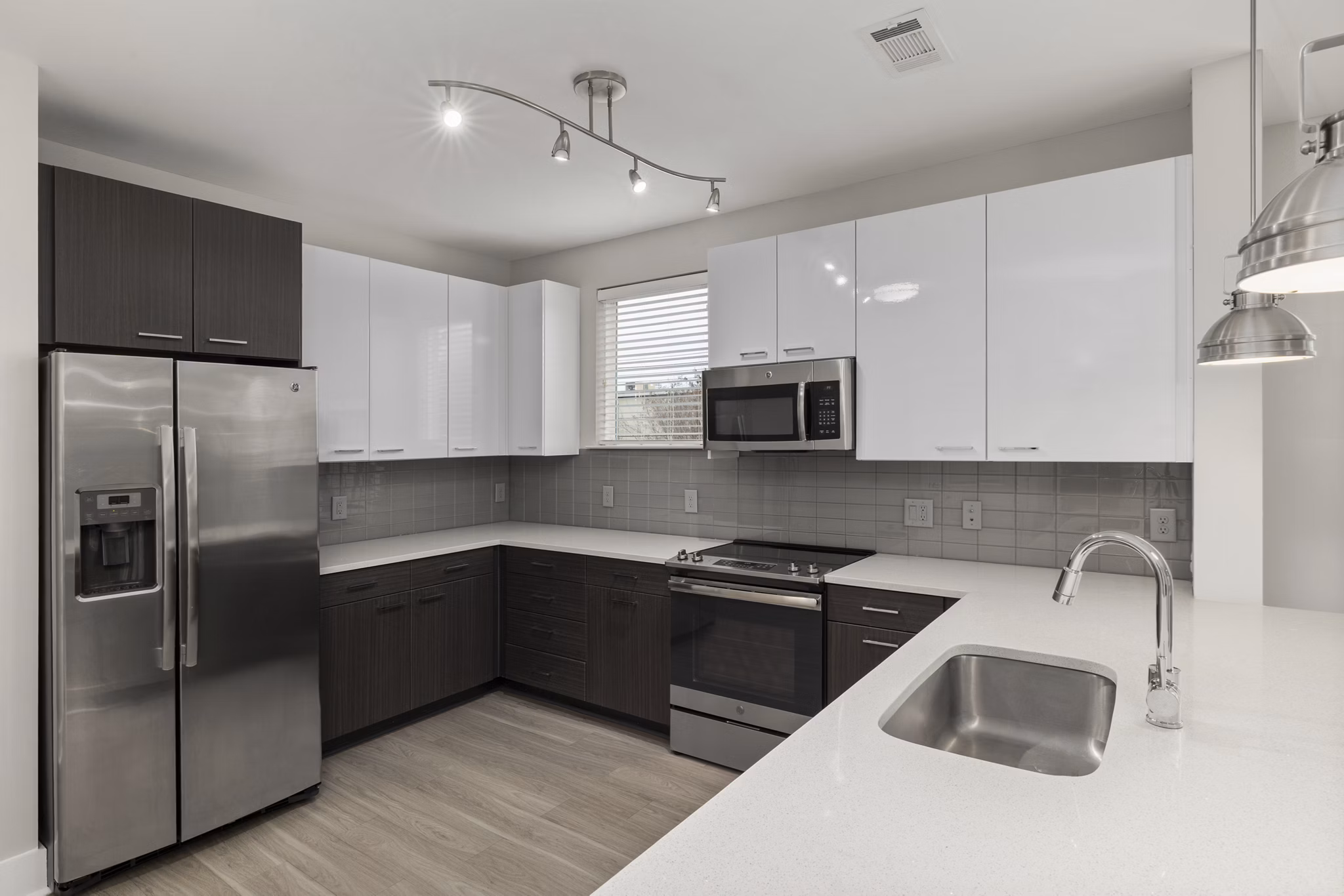 kitchen at Cadence Music Factory Apartments