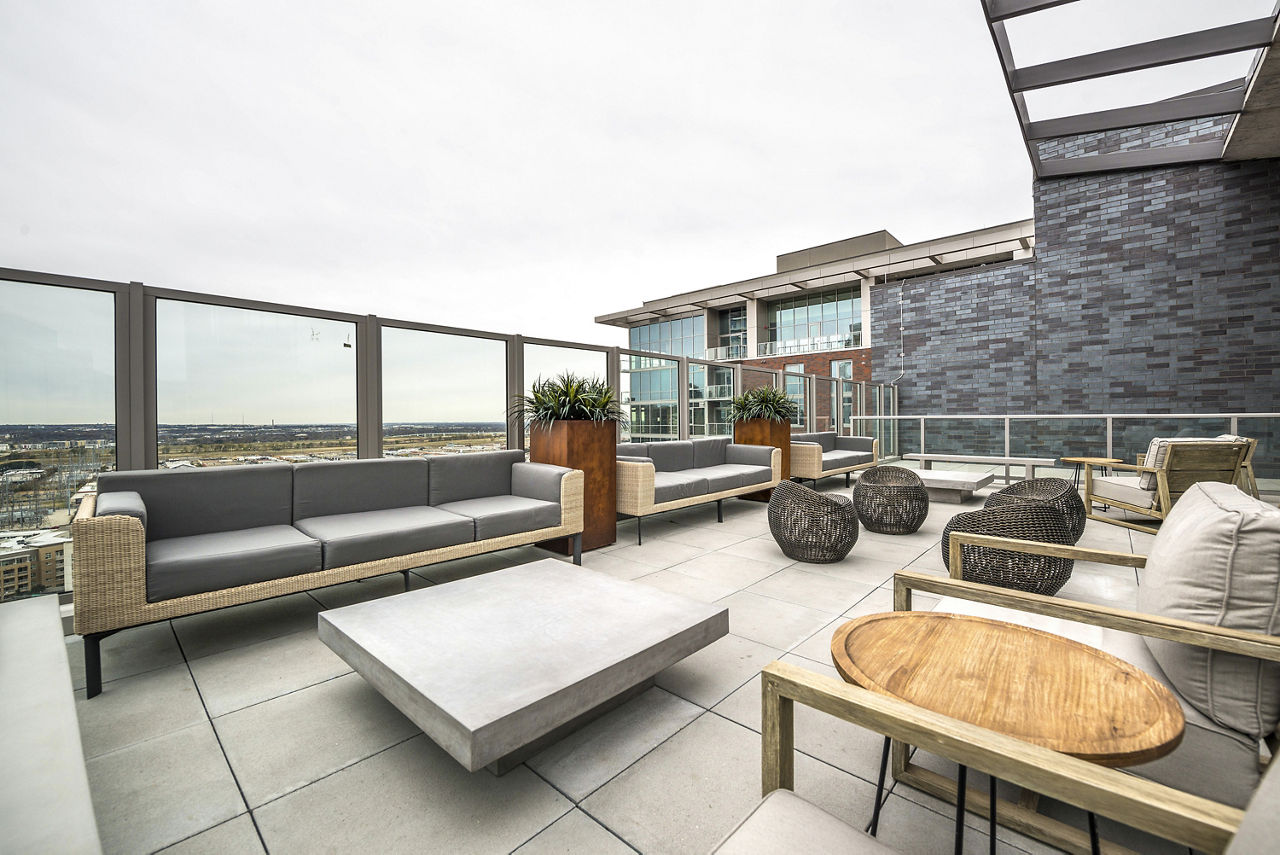 Roof deck at Ascent Victory Park Apartments (2 of 3)