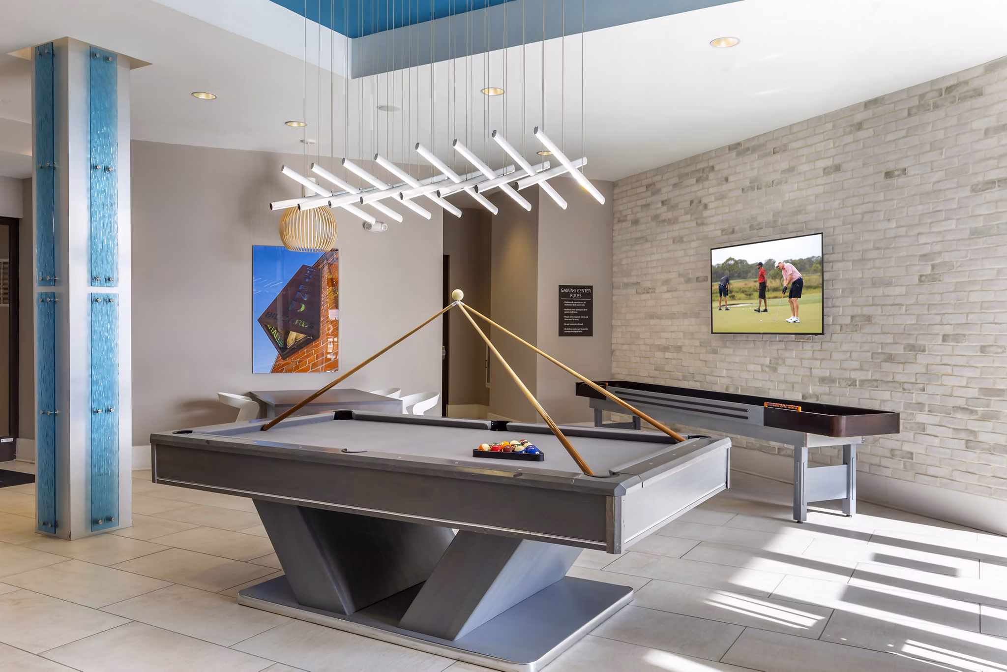 game room at Lantower Bullhouse Apartments