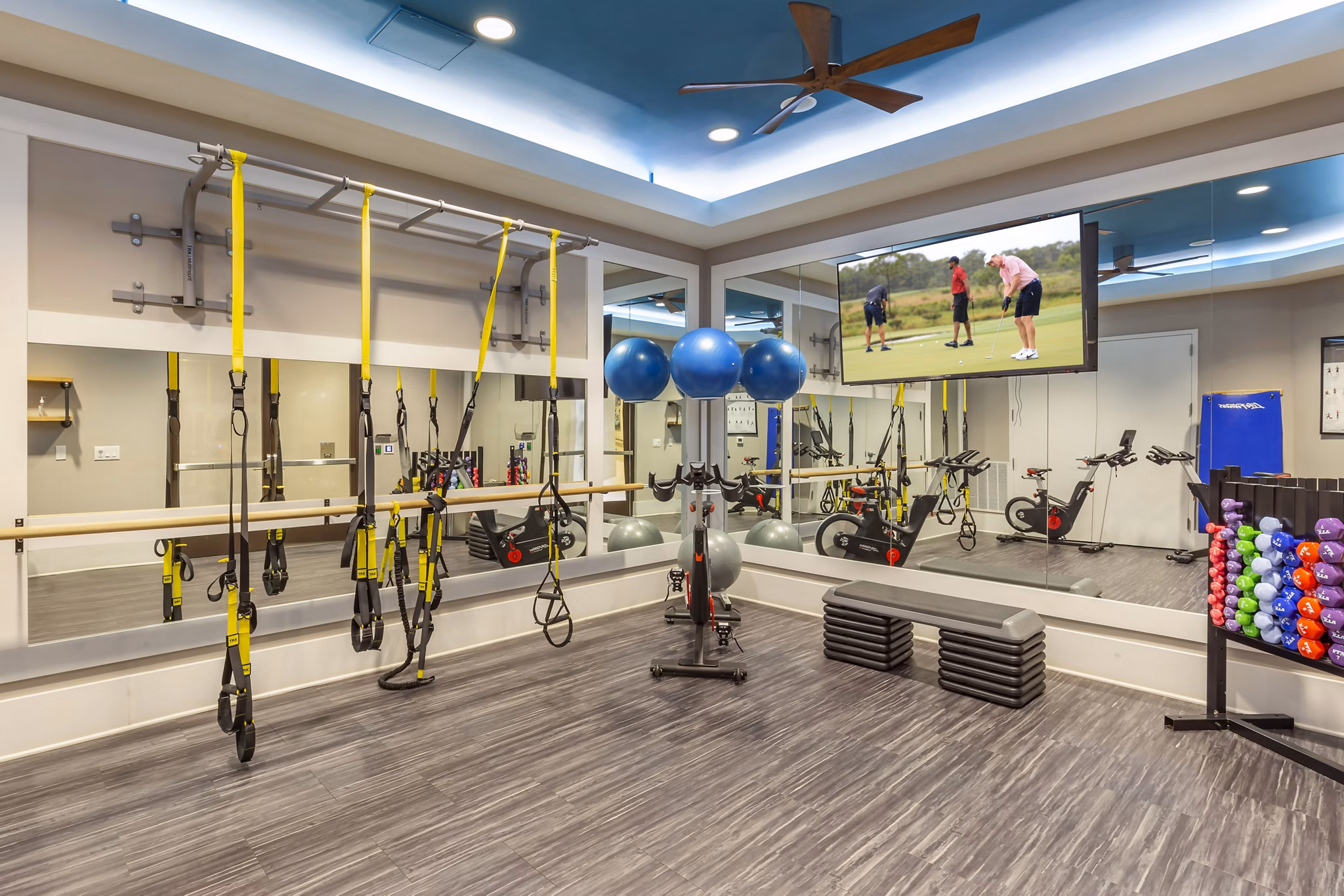 fitness center at Lantower Bullhouse Apartments