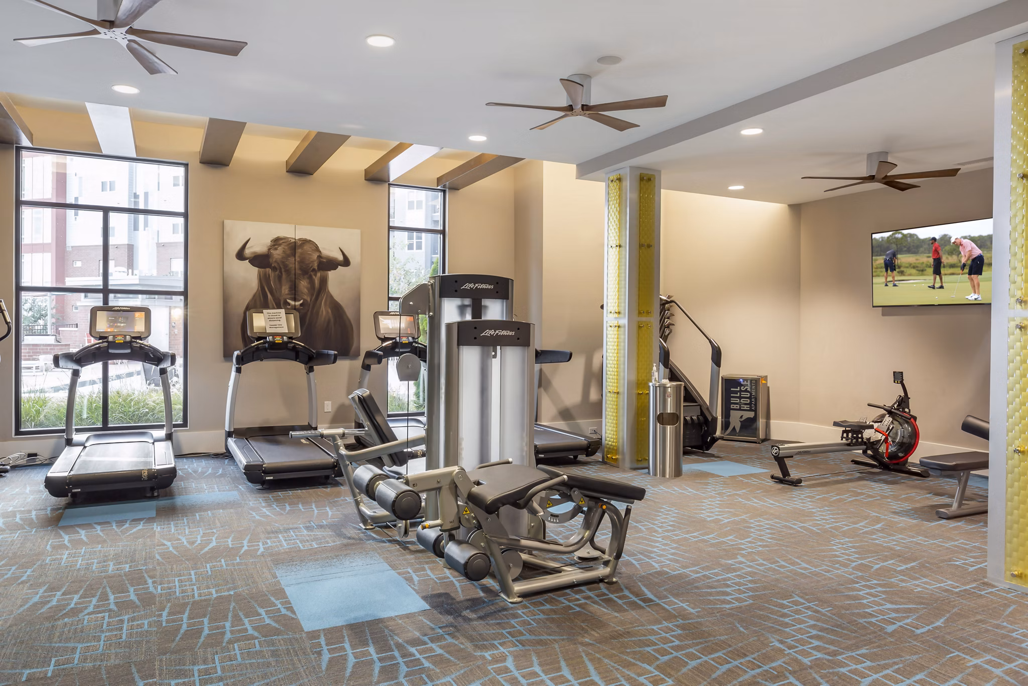 fitness center at Lantower Bullhouse Apartments