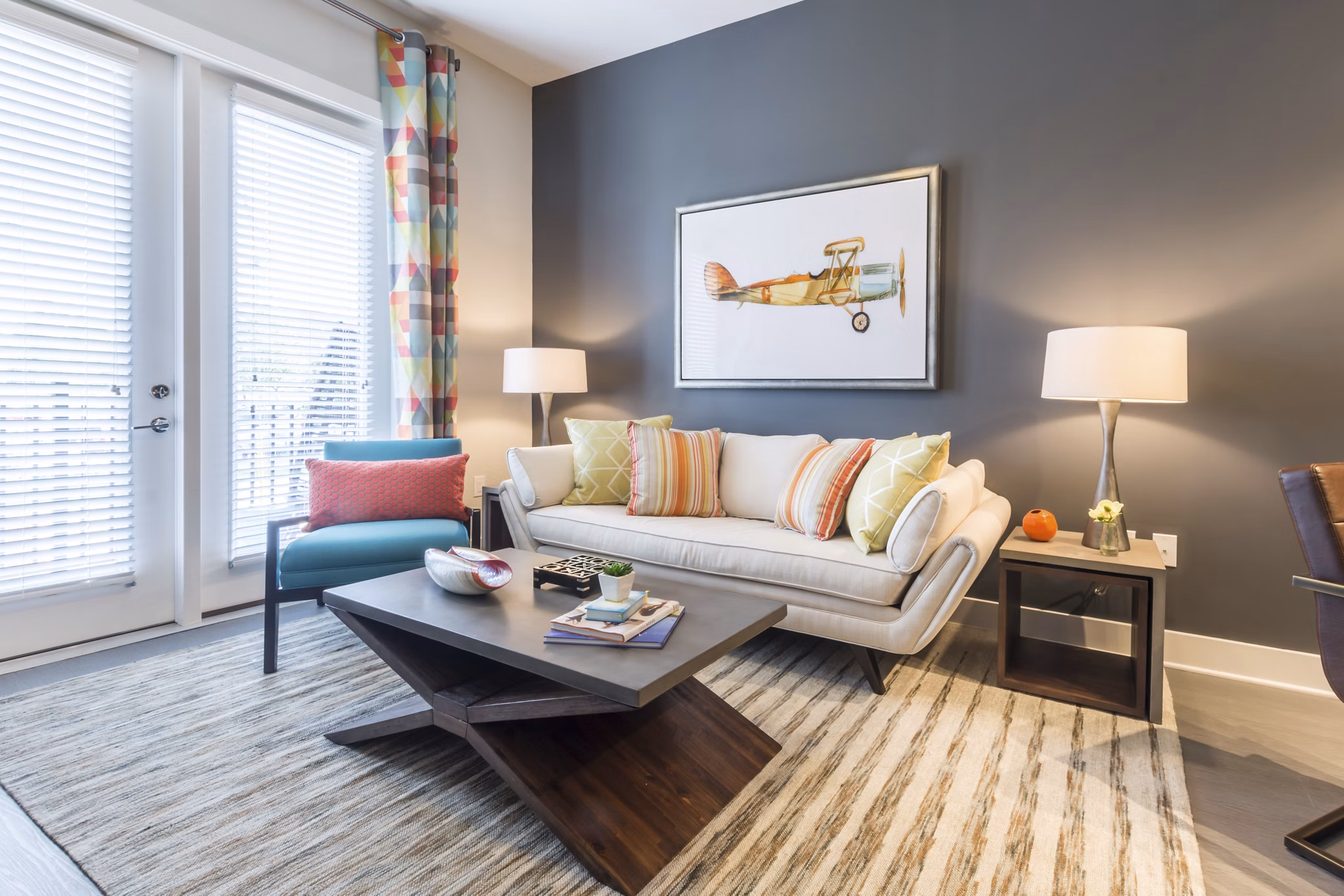 living room at Lantower Bullhouse Apartments