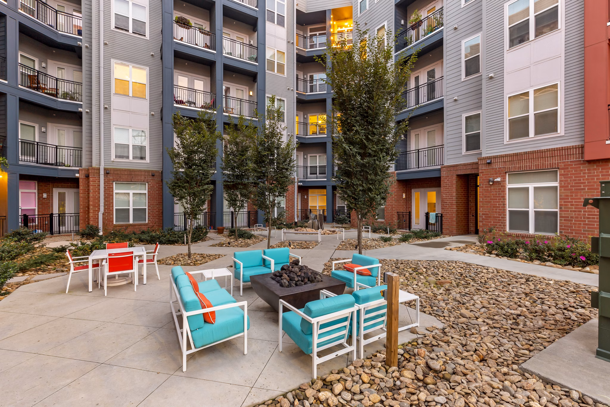 fire pit at Lantower Bullhouse Apartments