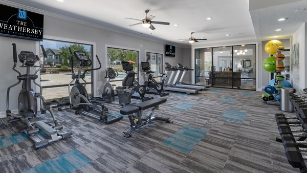 fitness center at The Weathersby at Station Circle Apartments