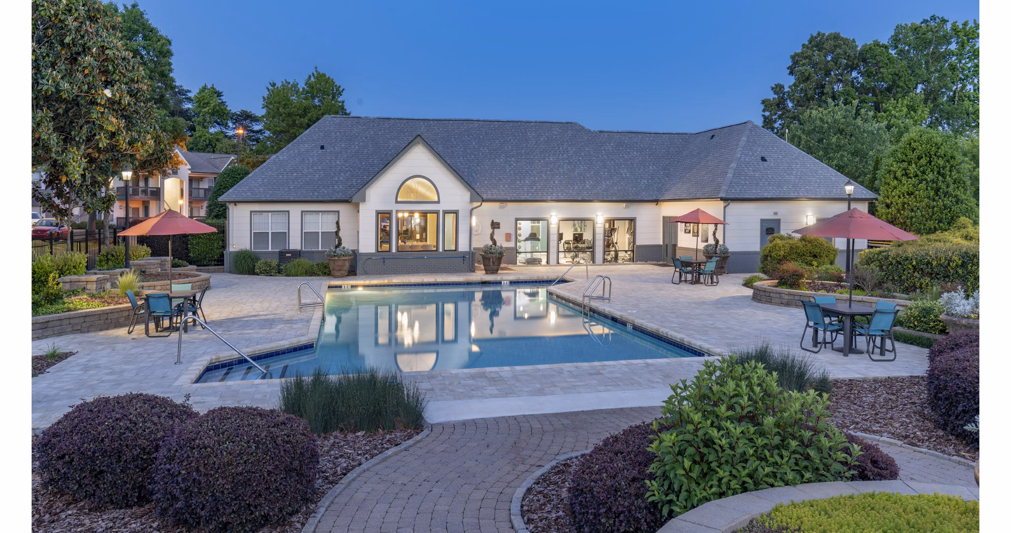 pool at The Weathersby at Station Circle Apartments 