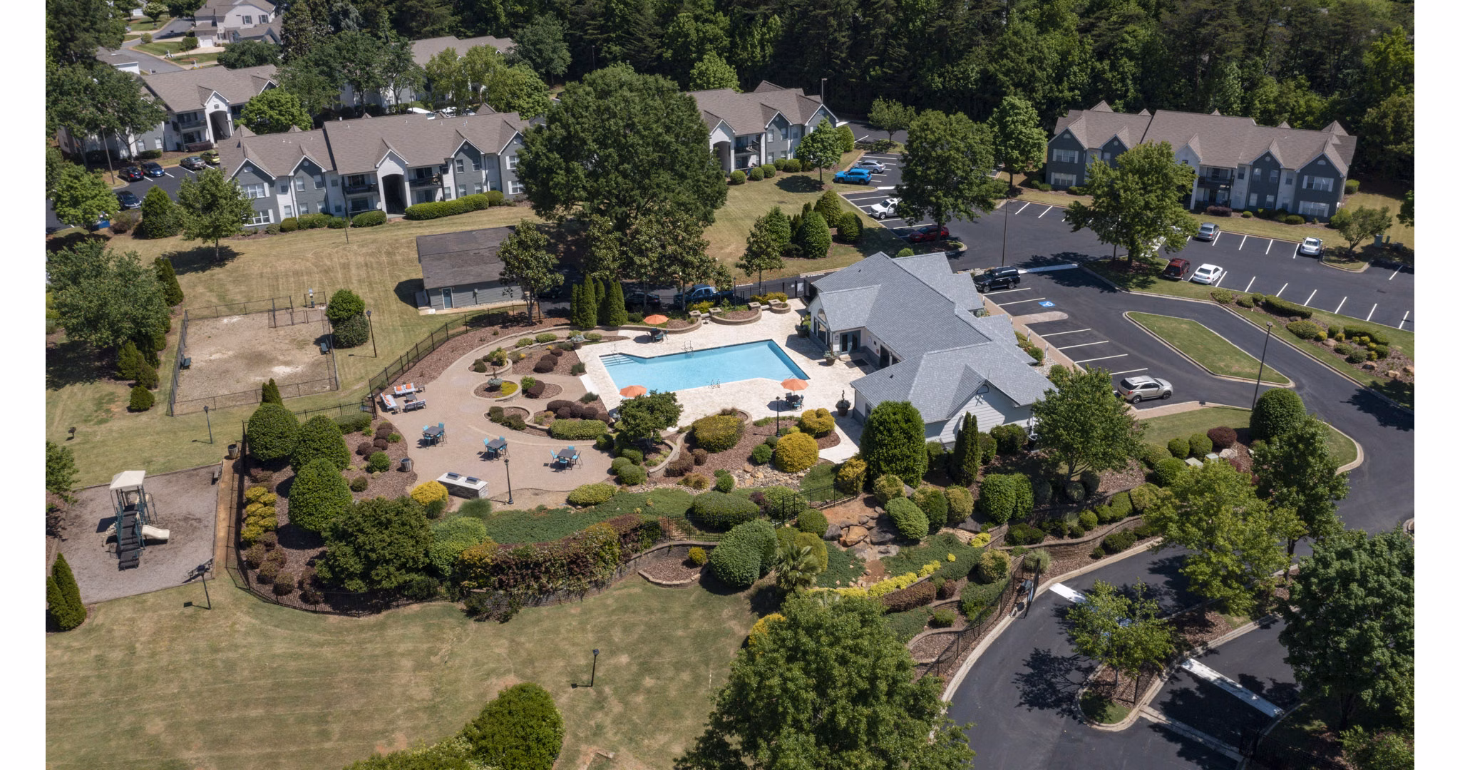 The Weathersby at Station Circle: Elegant view, luxury Greystar apartments in prime Charlotte, NC.