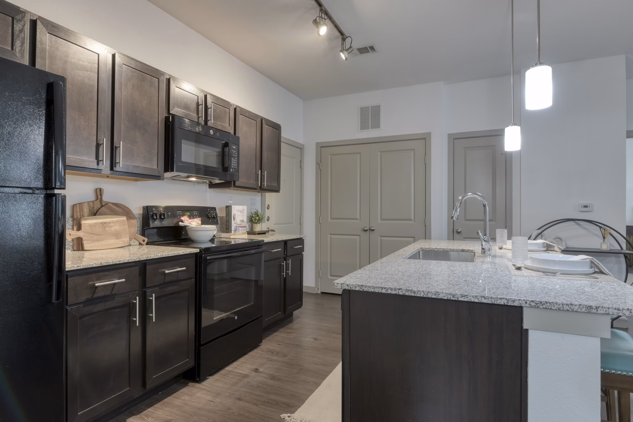 kitchen at Rustico Apartments
