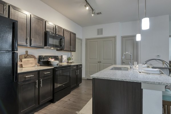 kitchen at Rustico Apartments