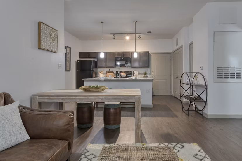 kitchen at Rustico Apartments
