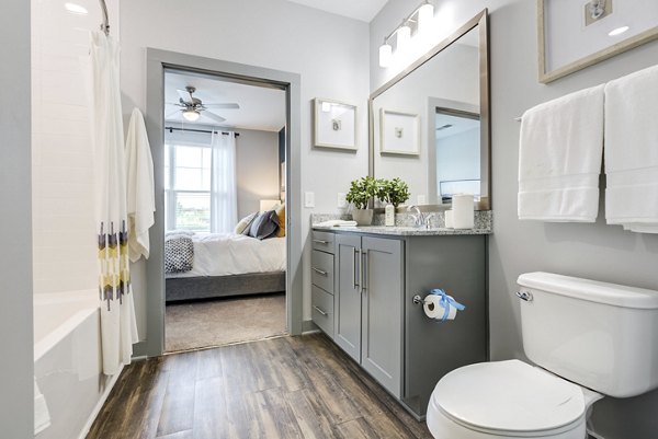 bathroom at Element Barclay Apartments