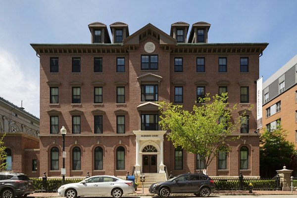 exterior at James and Harrison Court Apartments