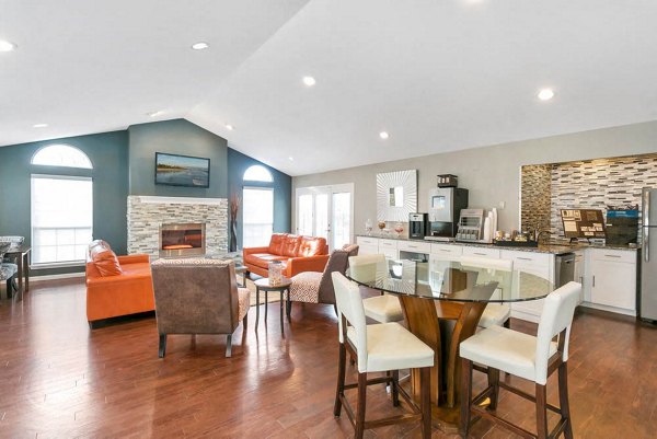 Clubhouse with modern design and comfortable seating at Magnolia Ridge Apartments