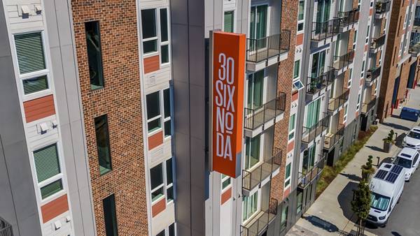 signage at 30Six NoDa Apartments