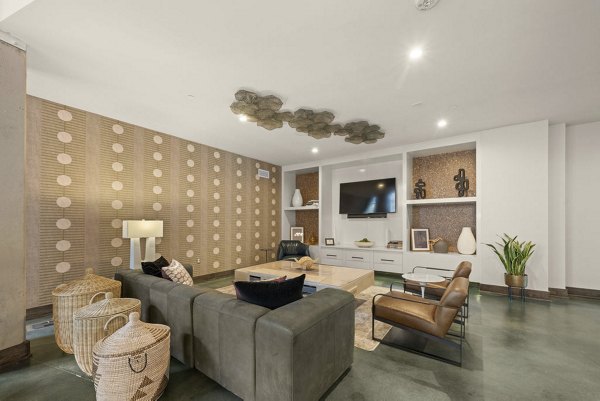 Elegant clubhouse featuring modern decor at 30Six NoDa Apartments