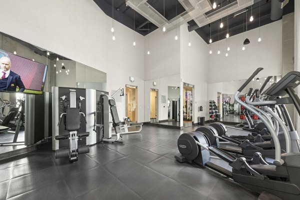 State-of-the-art fitness center with modern equipment in 30Six NoDa Apartments, ideal for active lifestyles