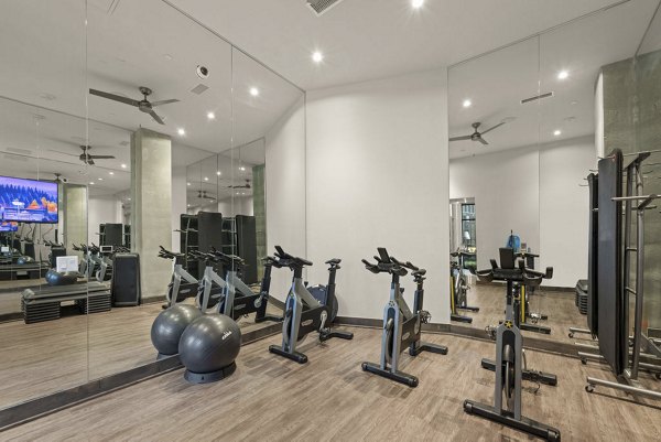 fitness center at 30Six NoDa Apartments