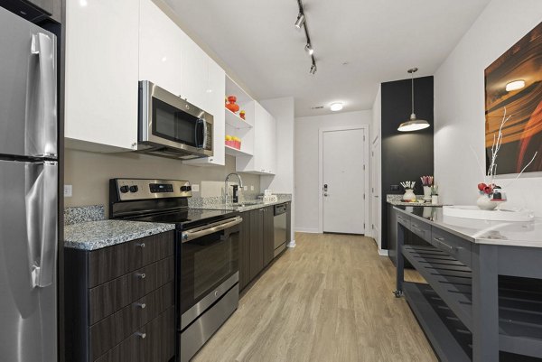 kitchen at 30Six NoDa Apartments