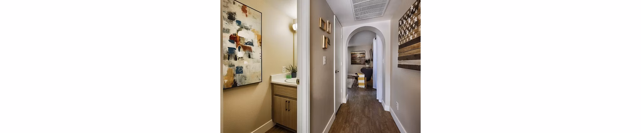 Bathroom featuring modern fixtures at Avana at the Pointe Apartments, showcasing luxury apartment living