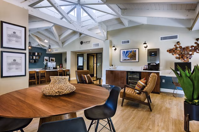 Clubhouse featuring contemporary design at Avana at the Pointe Apartments