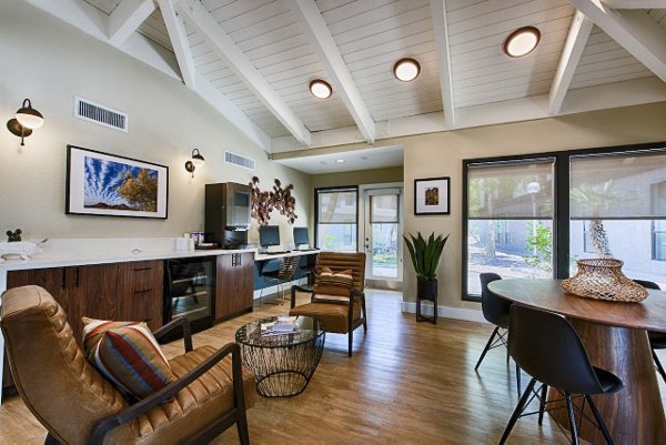 Elegant clubhouse lobby with modern decor at Avana at the Pointe Apartments