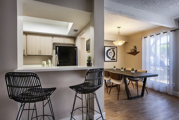 Elegant dining room with modern decor at Avana at the Pointe Apartments