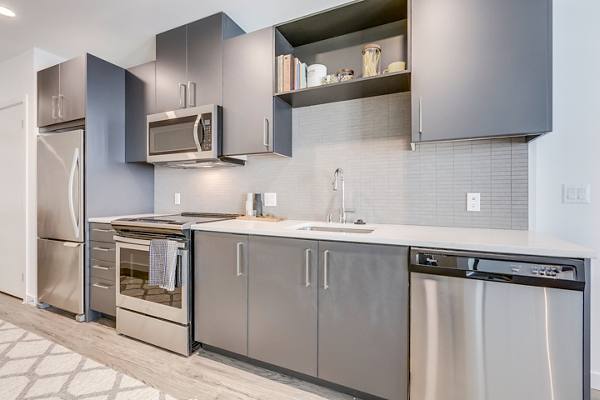 kitchen at Leeward Apartments