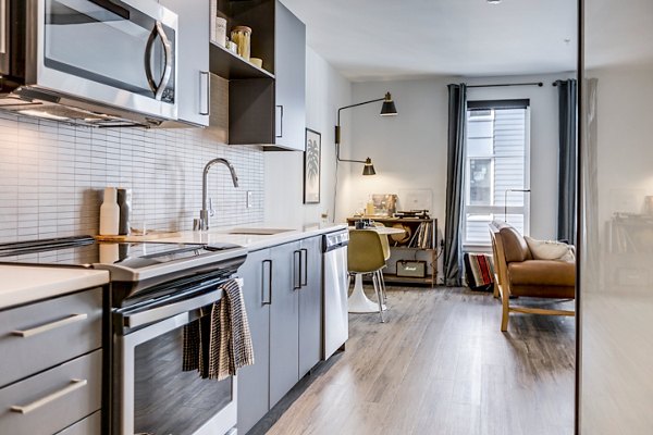 kitchen at Leeward Apartments
