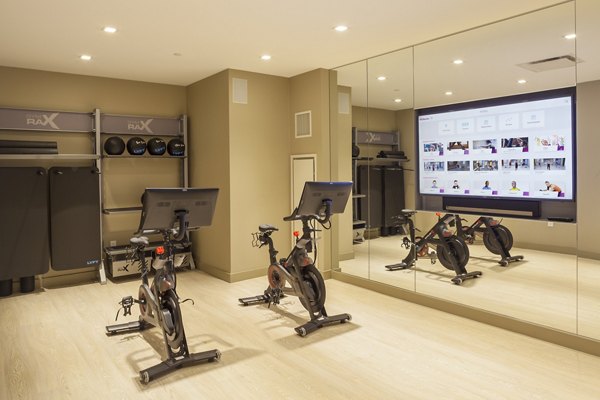 State-of-the-art fitness center with modern equipment at Atlantic Station Apartments in Atlanta