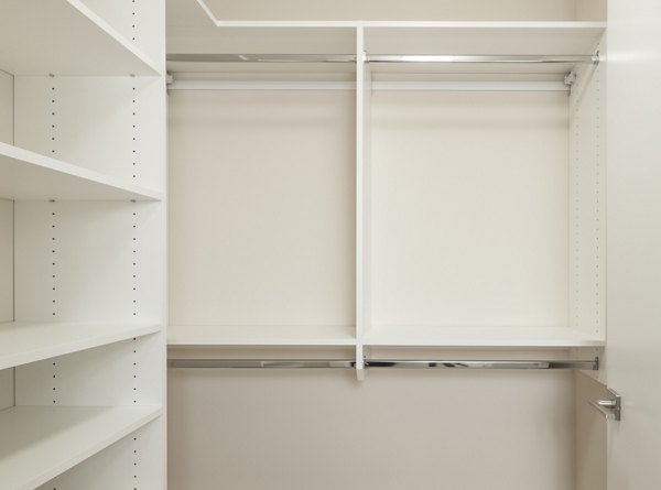 Atlantic Station Apartments: Walk-in closet with ample shelving and storage options