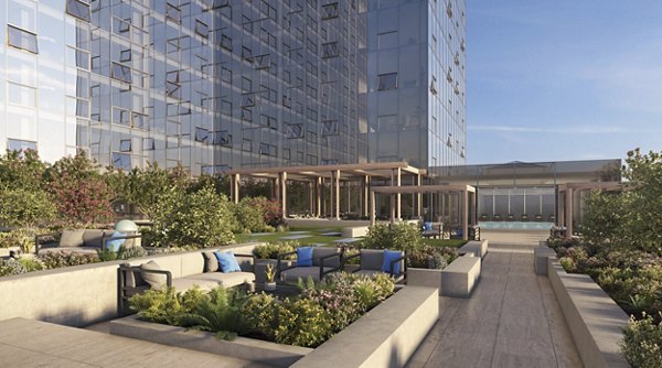 rooftop patio at Atlantic Station Apartments