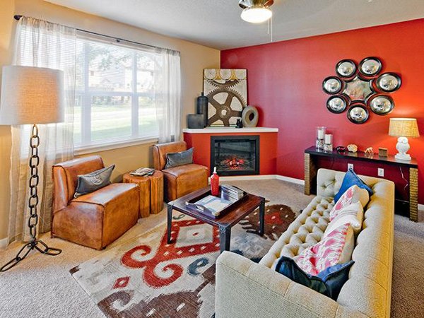 Spacious living room with modern decor in Jory Trail Apartments, perfect for relaxed luxury living