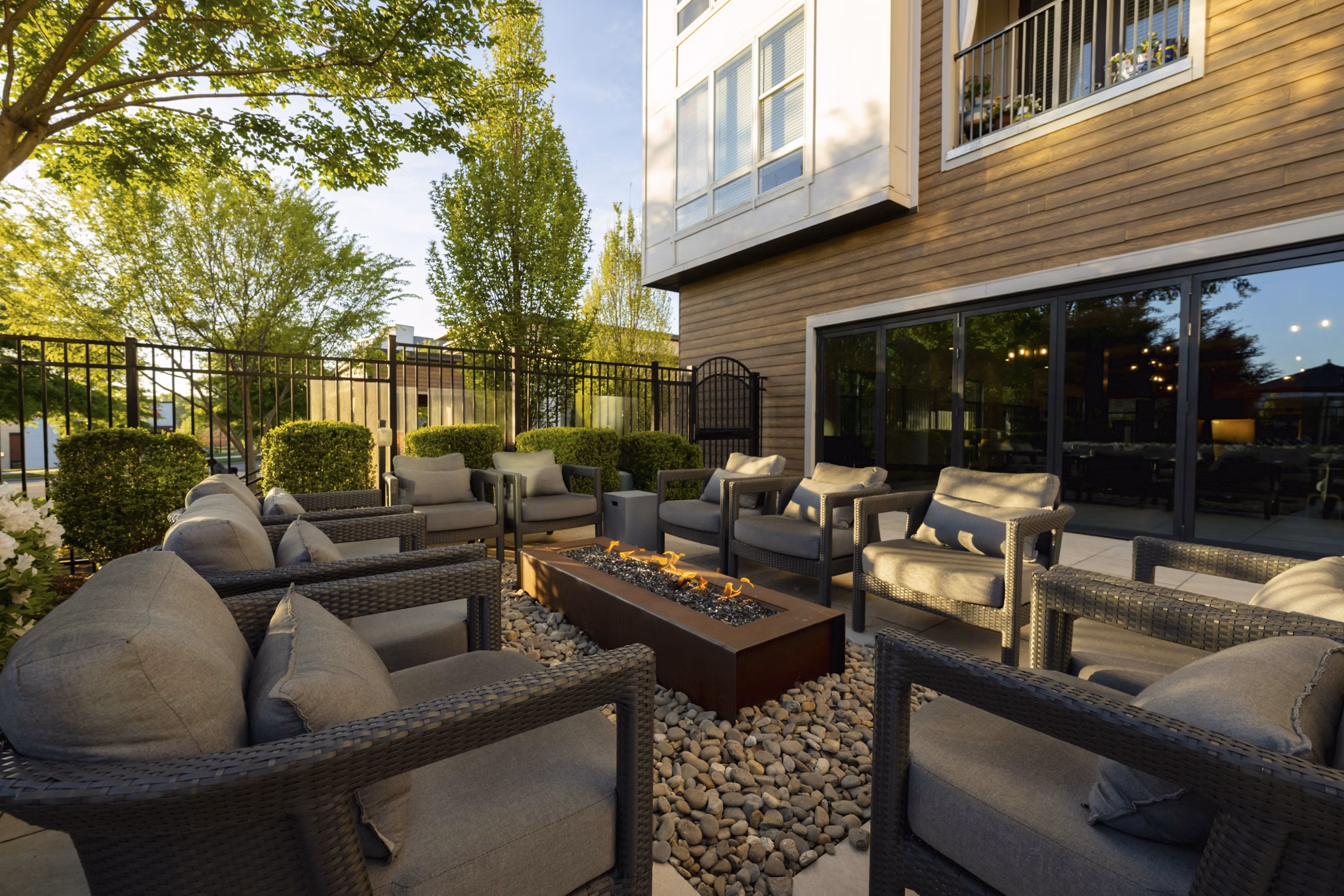 grill area at The Sawyer Providence Farm Apartments 