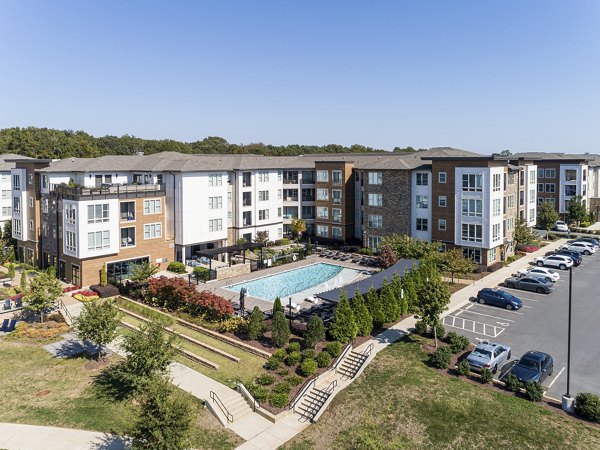 The Sawyer Providence Farm: Scenic view of luxury apartments in a serene Charlotte neighborhood