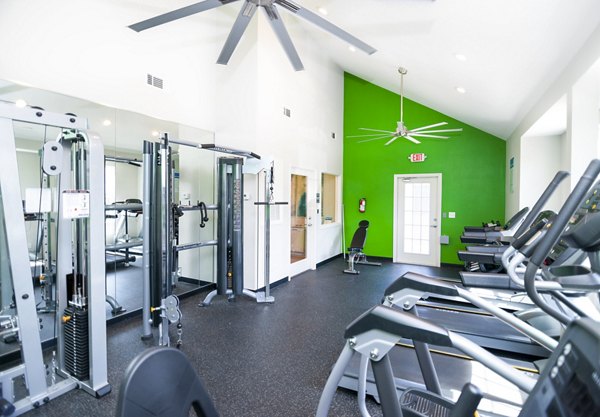 fitness center at Green Tree Place Apartments