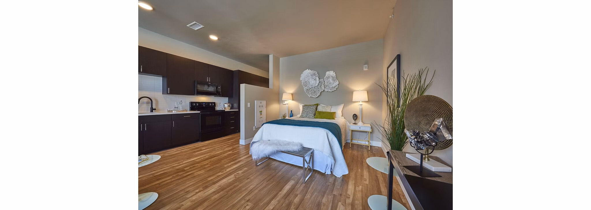 bedroom at Muse Apartments