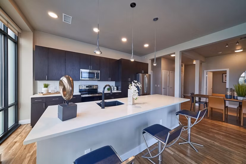 kitchen at Muse Apartments